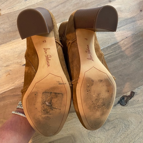 Sam Edelman Winnie Whiskey Suede Boots. Size 8.5. 4” Heel - Picture 7 of 8